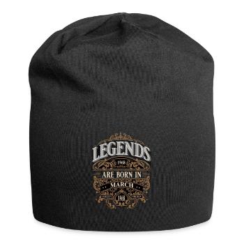 1968 Mars Naissance Anniversaire Année de naissance - Bonnet en jersey - noir - Devant