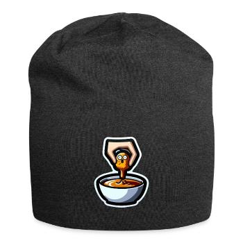 Chicken Nuggets Lustige Chicken Nuggets Bild - Jersey-Beanie - Anthrazit - Vorne