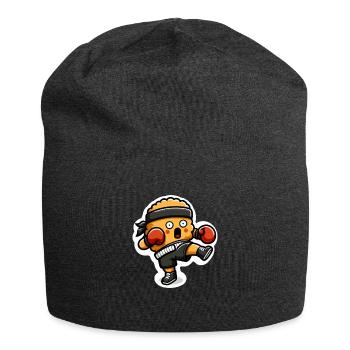 Lustige Chicken Nuggets Kickboxen Boxen Liebhaber - Jersey-Beanie - Anthrazit - Vorne