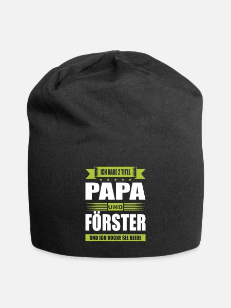 Zwei Titel Papa Und Förster Forstwirt Forstmann - Jersey-Beanie - Schwarz