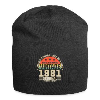 Unique 1981 Vintage rétro Design - Bonnet en jersey - charbon - Devant
