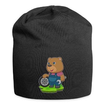 Bär Automechaniker Autoreifen Autowerkstatt - Jersey-Beanie - Schwarz - Vorne