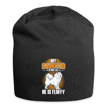 Samojede ist nur fluffig Schlittenhund - Jersey-Beanie - Schwarz - Vorne