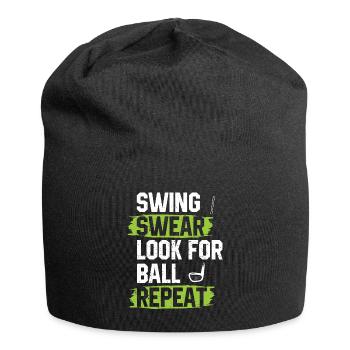 Swing Swear Look For Repeat Funny Golf Golfer - Jersey Beanie - black - Front