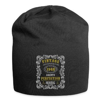 Vintage Birthday Party 1968 Original Parts 56th - Jersey Beanie - black - Front
