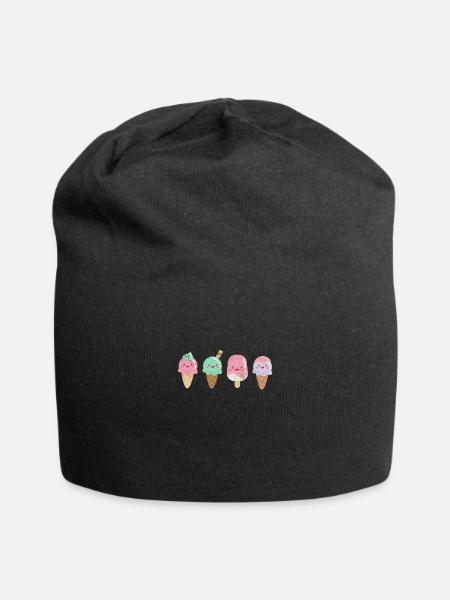 Eiscreme - Jersey-Beanie - Schwarz