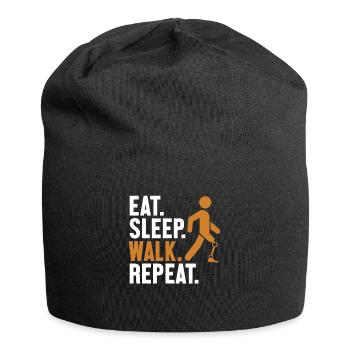 Manger Sommeil Marche Répétition Prothèse Pied Utilisateur Jambe - Bonnet en jersey - noir - Devant