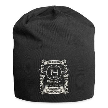 Seit 14 Jahren Hochzeitstag Elfenbeinhochzeit Ehe - Jersey-Beanie - Schwarz - Vorne