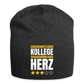 Büro Durchschnittlicher Kollege Außergewöhnliches - Jersey-Beanie - Anthrazit - Vorne