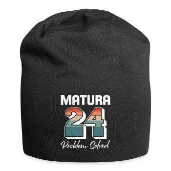 Matura 2024 PROBLEM SOLVED School Leaving Certificate - Jersey Beanie - black - Front