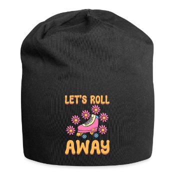Coole Rollschuhe Eisbahn - Jersey-Beanie - Schwarz - Vorne