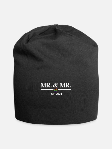 Gay Pride Hochzeit 2024 Homo-Ehe - Jersey-Beanie - Schwarz