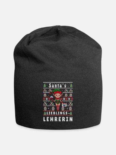 Ugly Weihnachten SANTAS LIEBLINGS Lehrerin - Jersey-Beanie - Schwarz