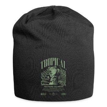 Rainette aux yeux rouges Amphibien de la forêt tropicale - Bonnet en jersey - noir - Devant