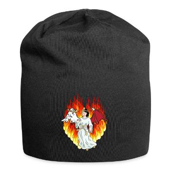 Enfer ardent au-delà de l’ange Satan horreur diable - Bonnet en jersey - noir - Devant