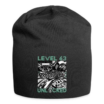 Birthday Level 63 Unlocked Gaming & Gamblers - Jersey Beanie - black - Front