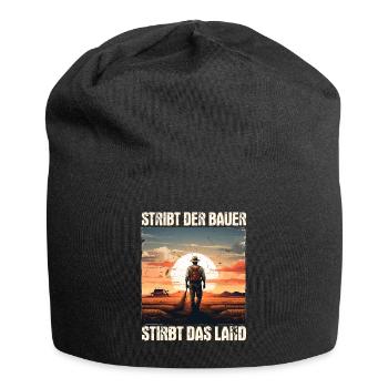 Bauernkraft: Stirbt der Bauer, stirbt das Land - Jersey-Beanie - Schwarz - Vorne