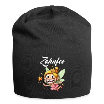 Lustige Zahnfee Karneval Kostüm Zauberstab Sterne - Jersey-Beanie - Schwarz - Vorne