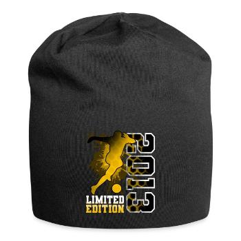 2013 Année de naissance Anniversaire Football - Bonnet en jersey - noir - Devant