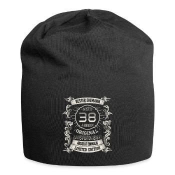 38 Hochzeitstag Seit 38 Jahren Feuerhochzeit Ehe - Jersey-Beanie - Schwarz - Vorne