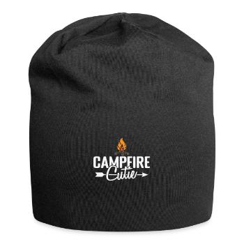 Vacances en camping Campfire Cutie - Bonnet en jersey - noir - Devant