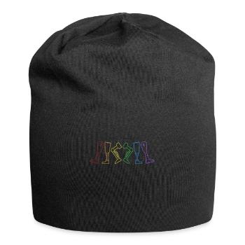 Beinprothese LGBT Regenbogenprothese Fuß Bein - Jersey-Beanie - Schwarz - Vorne