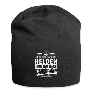 Jede Zeit hat Ihre Helden ihr habt Christopher - Jersey-Beanie - Schwarz - Vorne