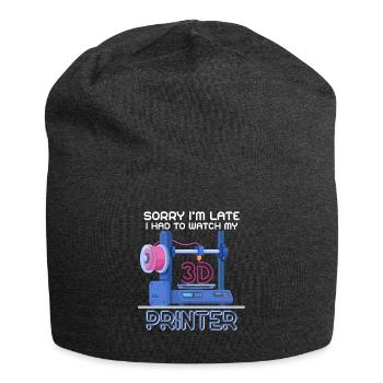 Sorry I'm Too Late - 3D Printer 3D Printing - Jersey Beanie - charcoal grey - Front
