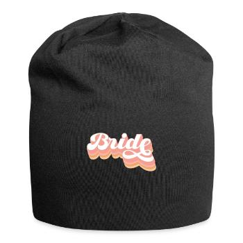Hen bachelorette party bride - Jersey Beanie - black - Front