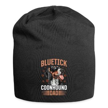 Bluetick Coonhound Dog Bluetick Coonhound Dad - Jersey Beanie - black - Front