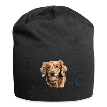 Golden Retriever Dog Owner T As Walking Clothing - Jersey Beanie - black - Front