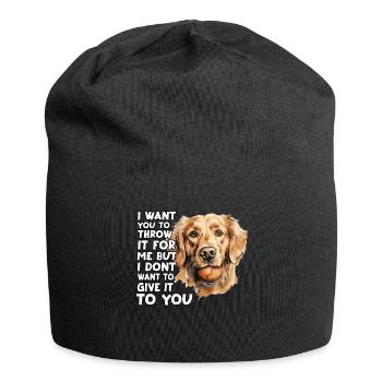 Golden Retriever Dog Owner T As Walk Outfit - Jersey Beanie - black - Front