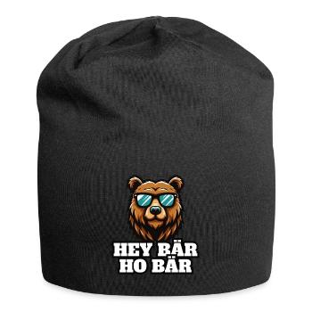 Hey Bär Ho Bär lustiges Survival Outdoor - Jersey-Beanie - Schwarz - Vorne