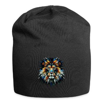 Polygon Art Lions Wildlife Safari Zoo Africa Lion - Jersey Beanie - black - Front