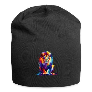 Splash Art Lions Wildlife Safari Zoo Africa Lion - Jersey Beanie - black - Front