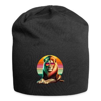 Pop Art Sunglasses Lions Wildlife Safari Zoo - Jersey Beanie - black - Front