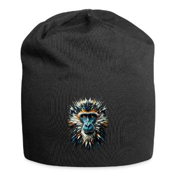 Polygon Art Affe Liebhaber Affe Schimpanse Affen - Jersey-Beanie - Schwarz - Vorne
