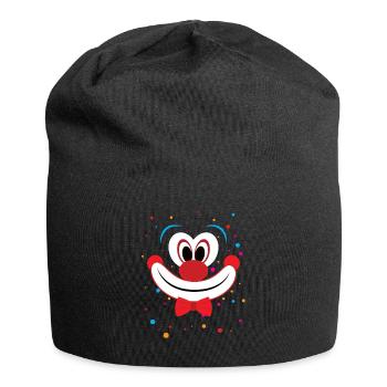 Clown Gesicht Kostüm Karneval Fasching - Jersey-Beanie - Schwarz - Vorne