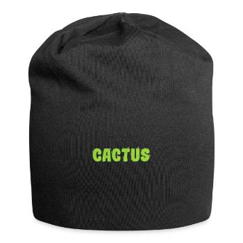 Cactus Pflanze Blume - Jersey-Beanie - Schwarz - Vorne