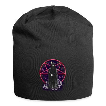 Mort, Monstre, Horreur, Fantaisie, Démon, Mort, Halloween - Bonnet en jersey - noir - Devant