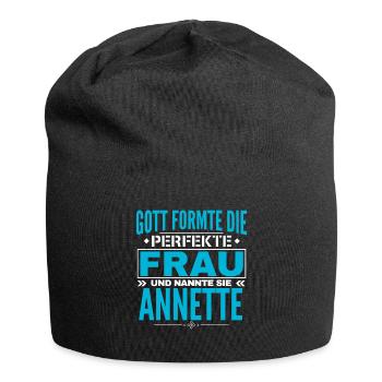 Annette Name Design - Jersey Beanie - black - Front