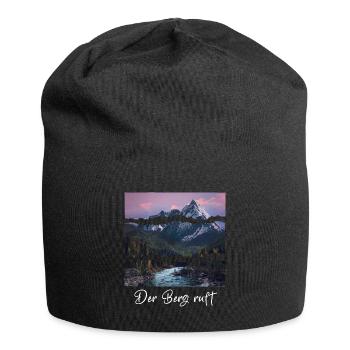 The mountain is calling - Jersey Beanie - black - Front