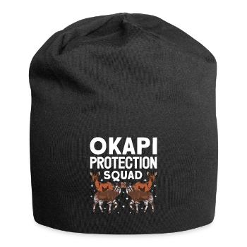 Lustiger Tierpfleger Okapi-liebhaber - Jersey-Beanie - Schwarz - Vorne