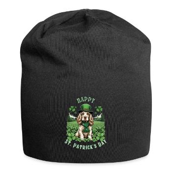 Irish Setter St. Patrick's Day Green Hat Pup - Jersey-Beanie - Schwarz - Vorne