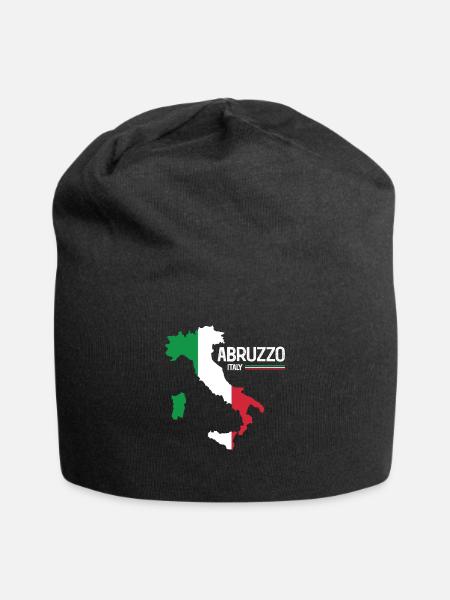 Abruzzo Italy Abruzzo Map Regions Italy - Jersey Beanie - black