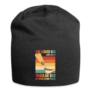 Einbeiniger Vater genau wie ein normaler Vater Benutzerbein - Jersey-Beanie - Schwarz - Vorne