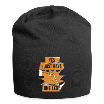 Ja, ich habe nur ein Bein künstliche Beine Benutzerbein - Jersey-Beanie - Schwarz - Vorne
