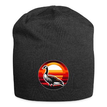 Kanadische Gans Sonnenuntergang Hintergrund - Jersey-Beanie - Anthrazit - Vorne