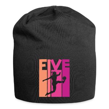 Footballeur Football 5ème Anniversaire - Bonnet en jersey - noir - Devant