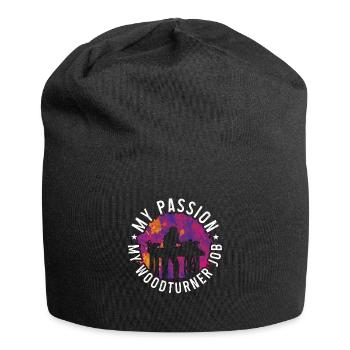 Tourneur sur bois Ma passion Mon métier de tourneur sur bois Menuisier - Bonnet en jersey - noir - Devant